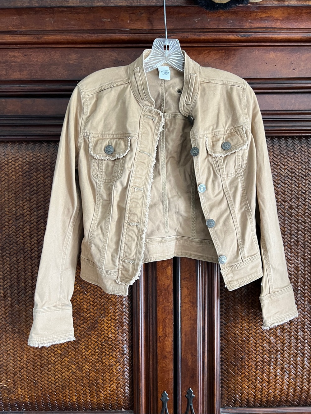 Cotton Jean Jacket in Khaki - Unbranded